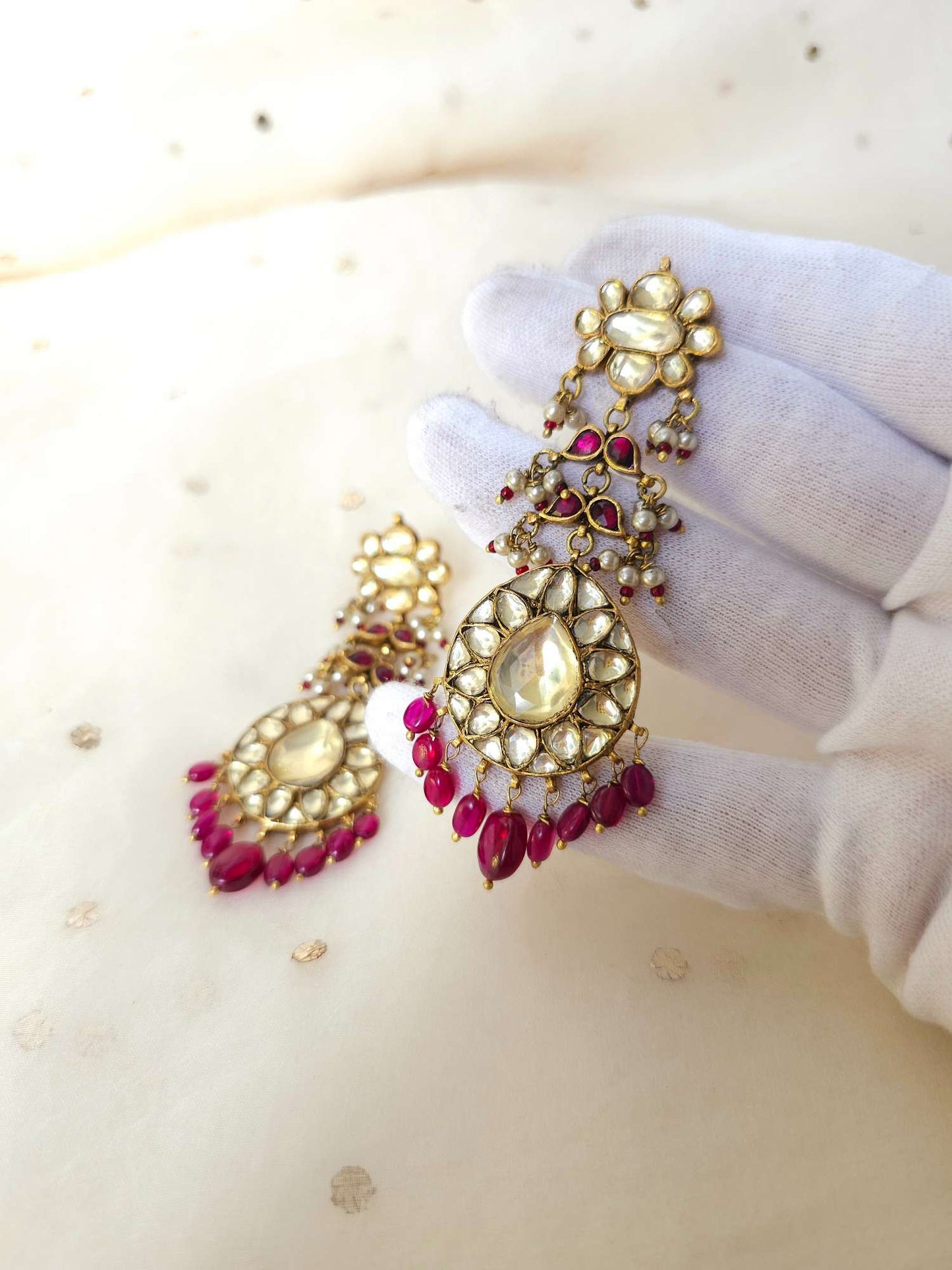 Umaid bhawan pear shape earrings
