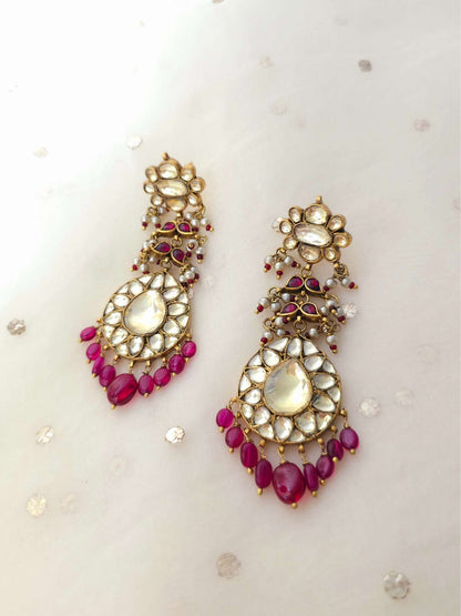 Umaid bhawan pear shape earrings