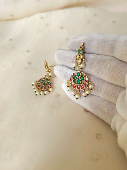 Lalgarh silver earrings