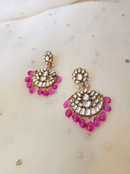 Sariska rouge pink chandbali