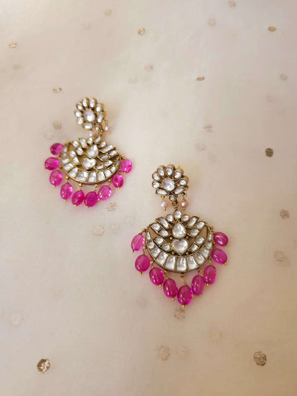 Sariska rouge pink chandbali