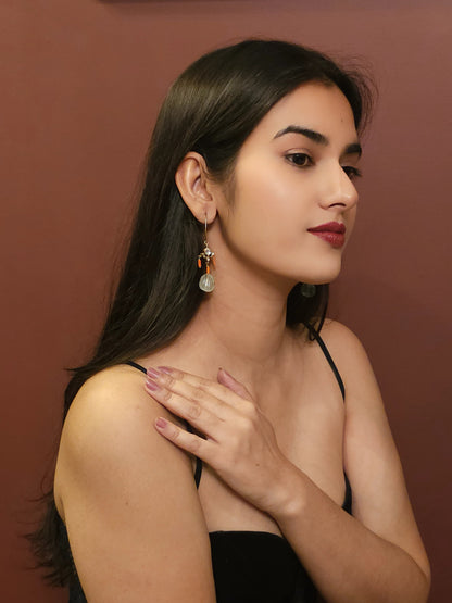 Aventurine hoop earrings - 1