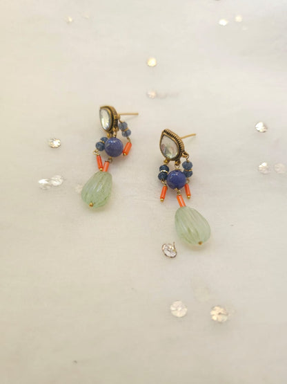 Aventurine coral earrings