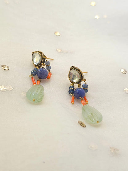 Aventurine coral earrings