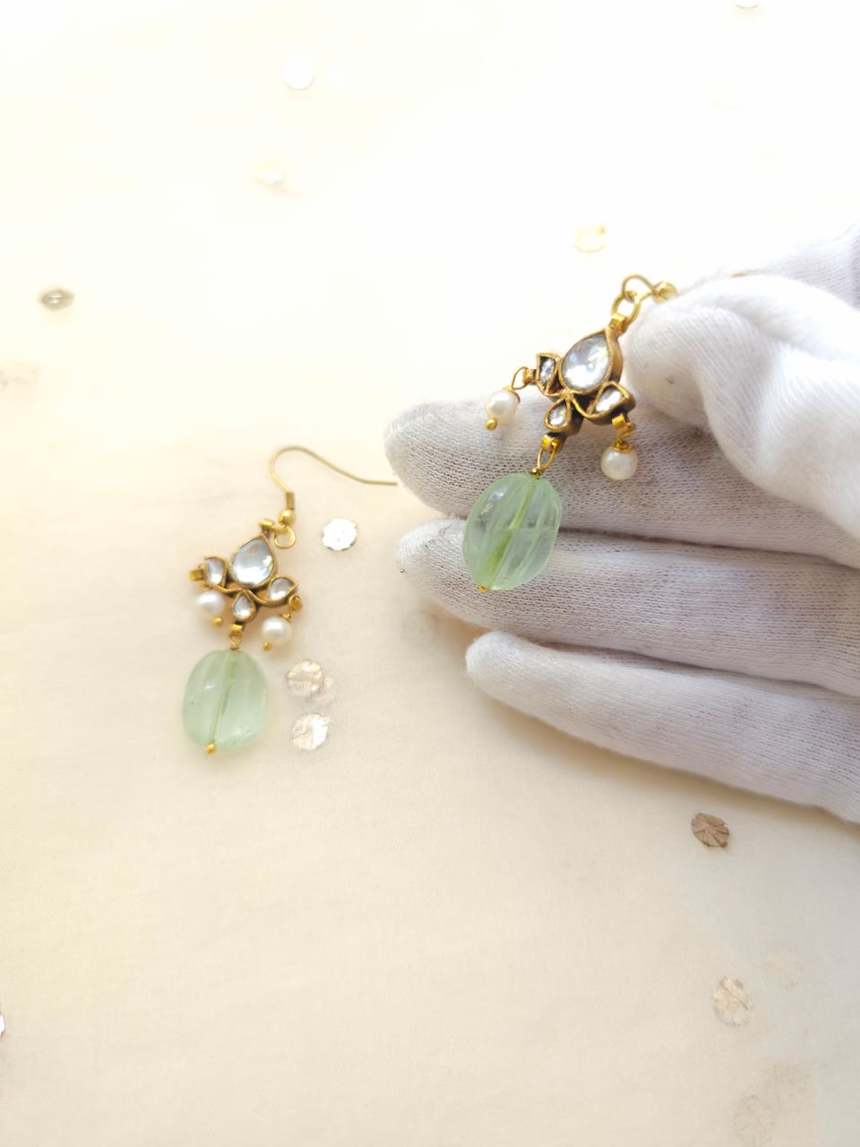 Aventurine hook earrings