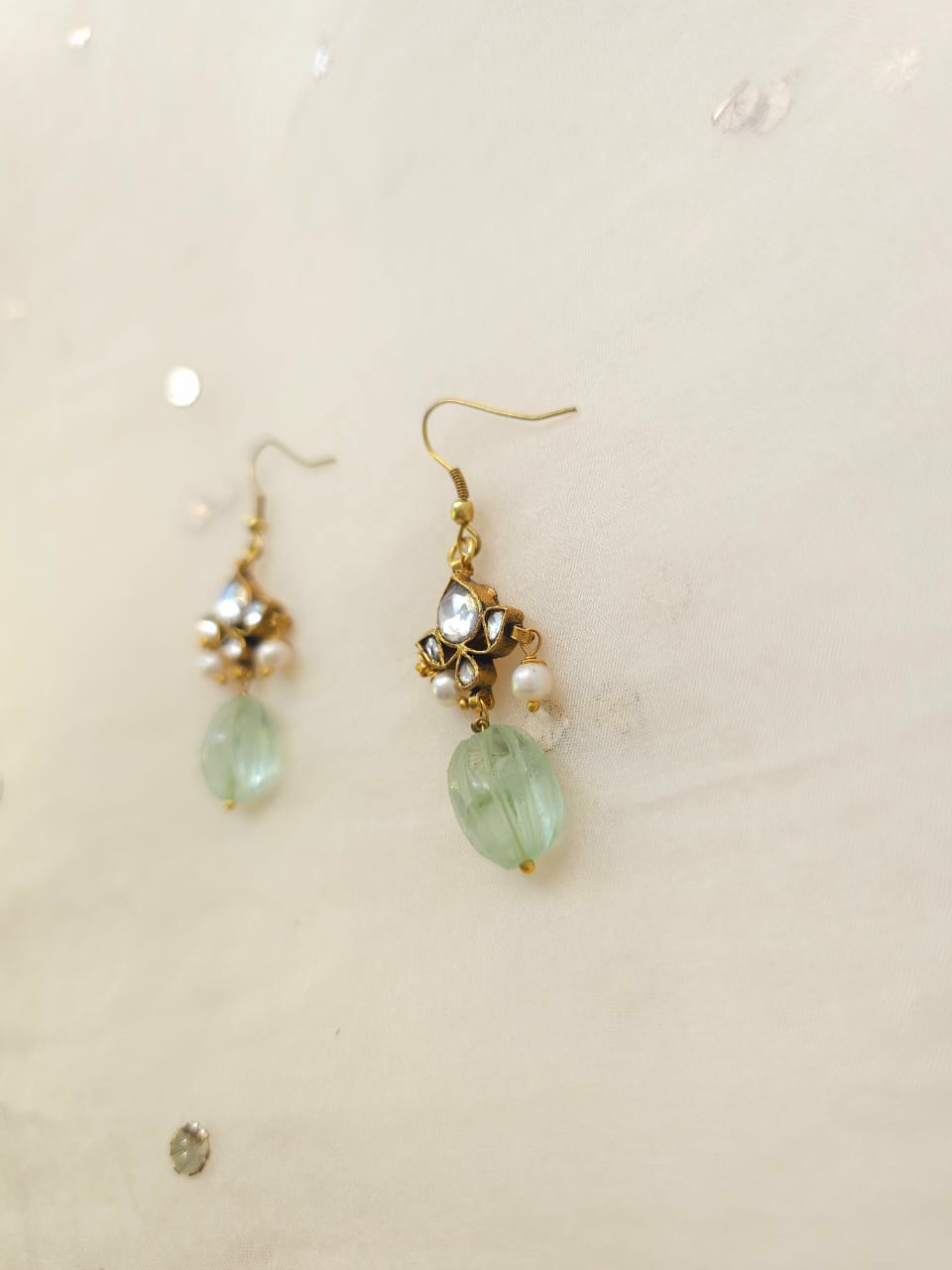 Aventurine hook earrings