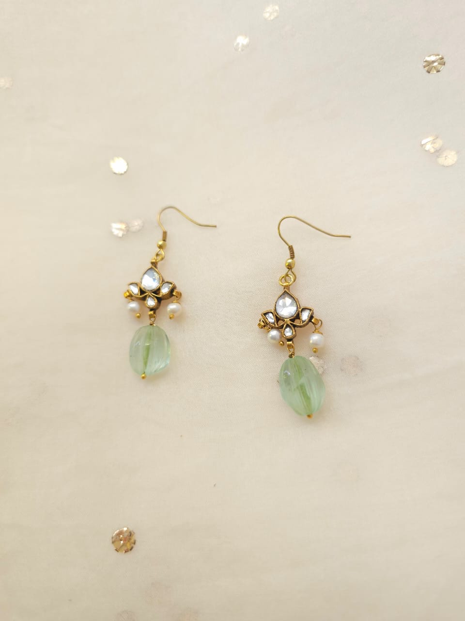 Aventurine hook earrings