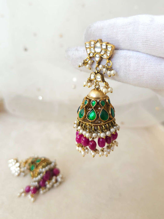 Her-highness gulkand jhumkas