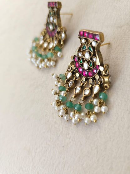 Pushkara rhodolite studs