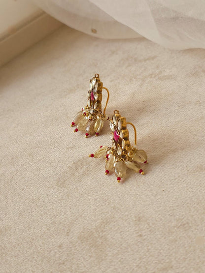 Citrine drops studs