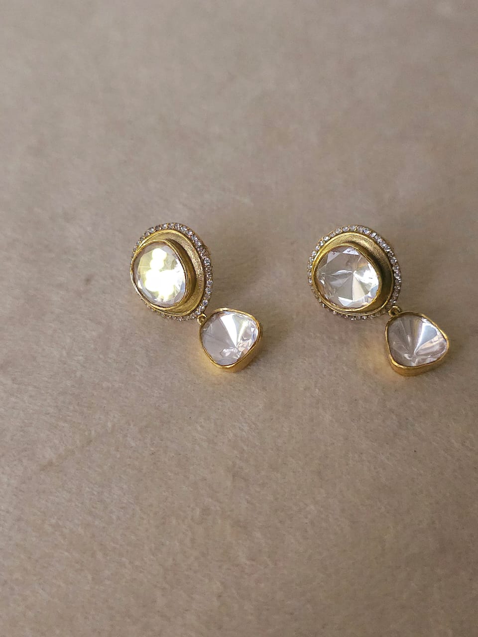 The chilly season silver moissanite earrings