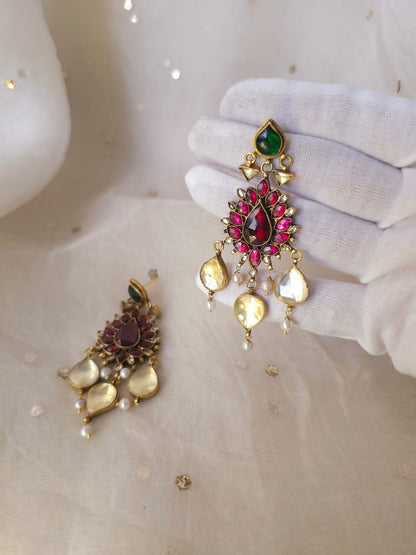 Rhodolite Indus chandelier earrings