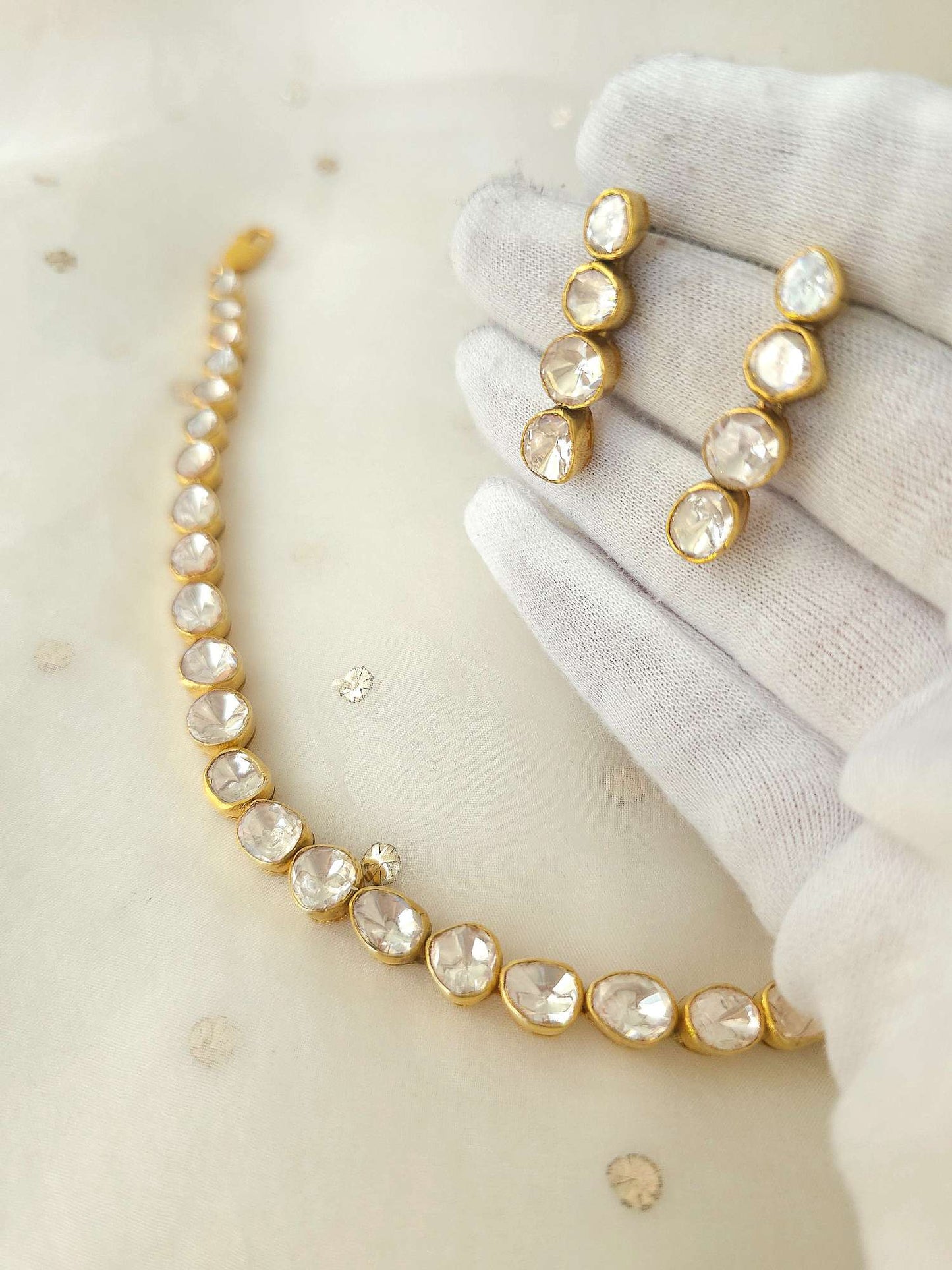 Heart of Jaipur polki earrings