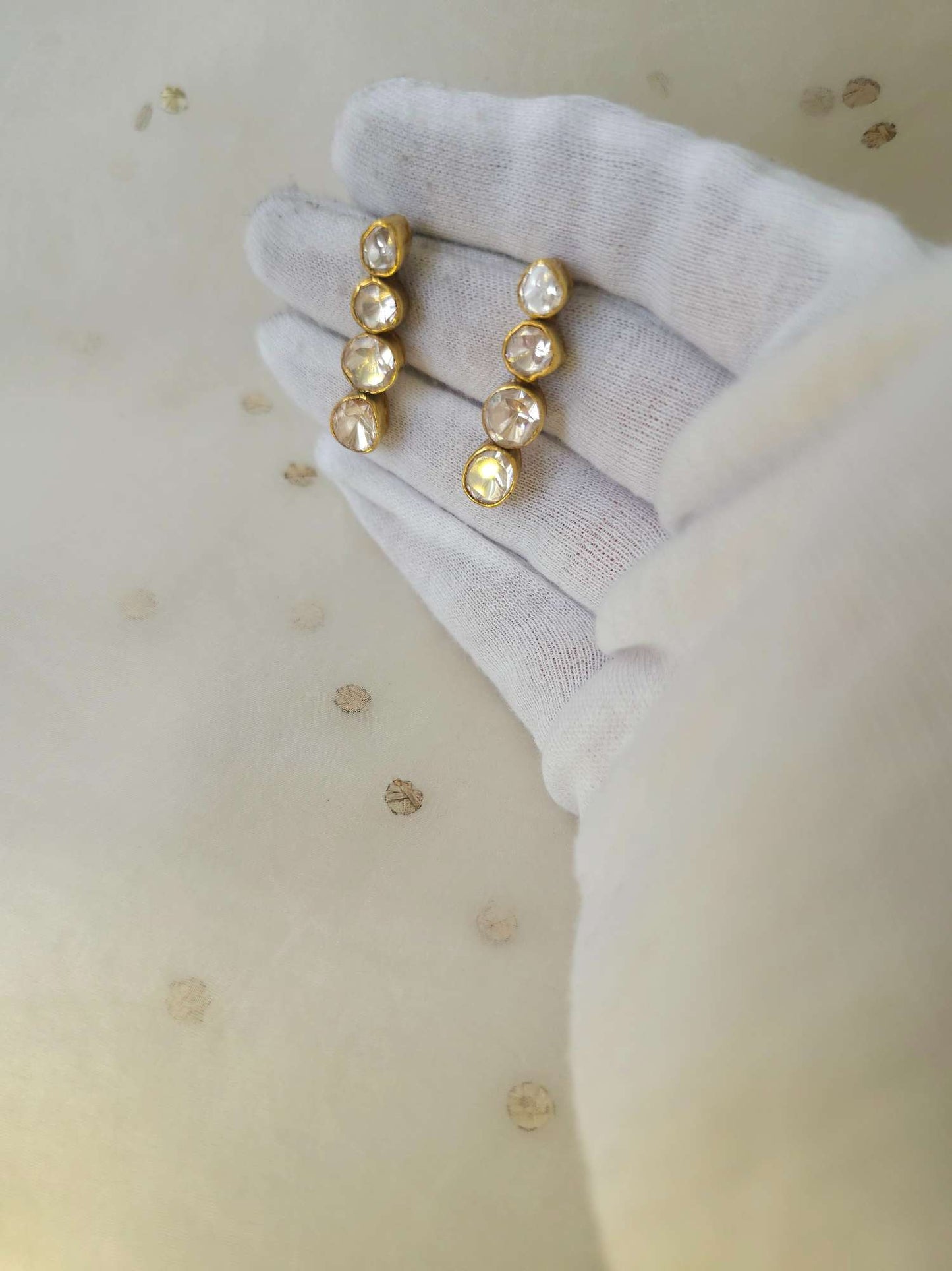 Heart of Jaipur polki earrings