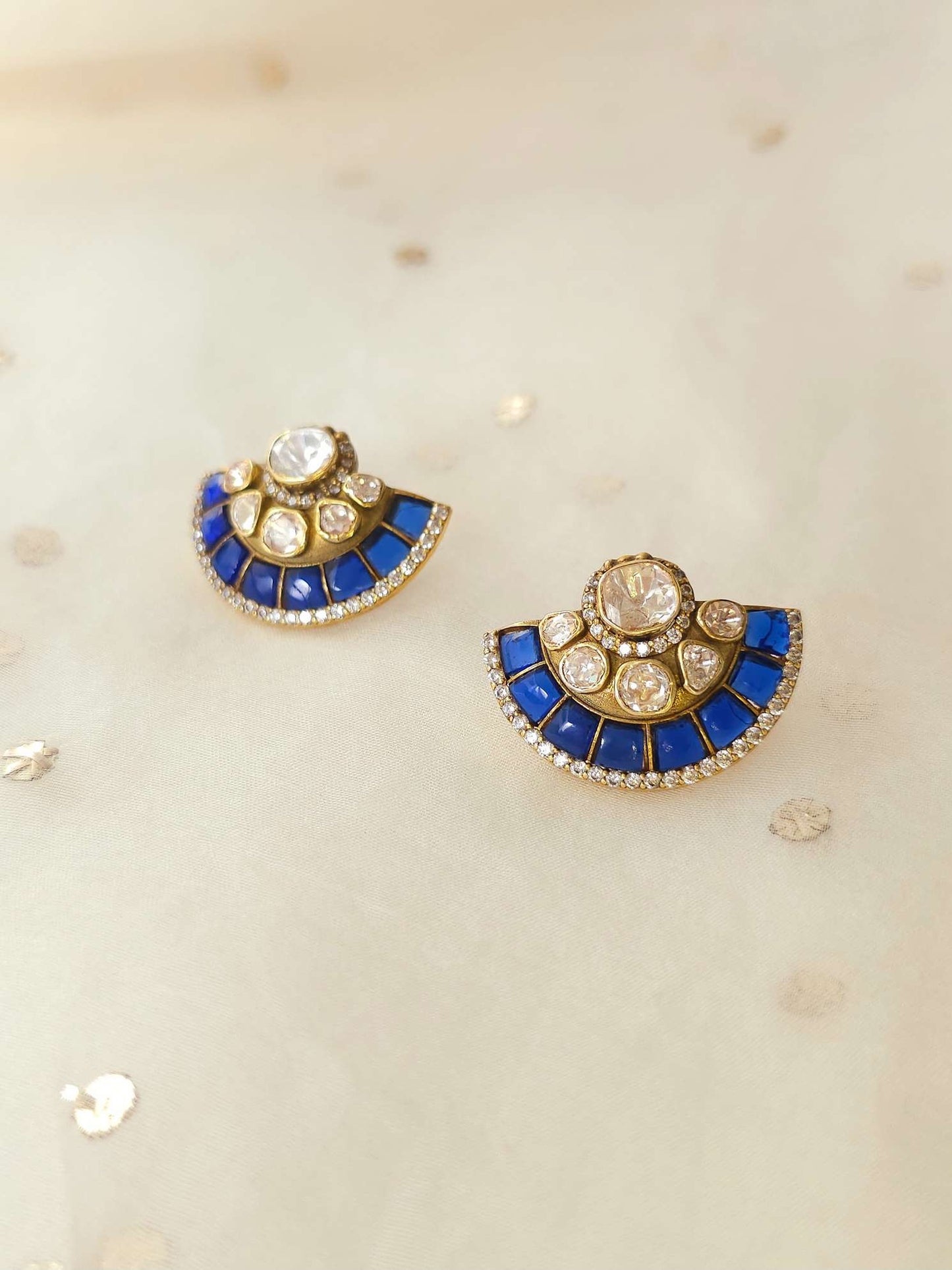 Blue moon silver studs