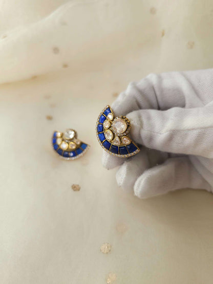Blue moon silver studs