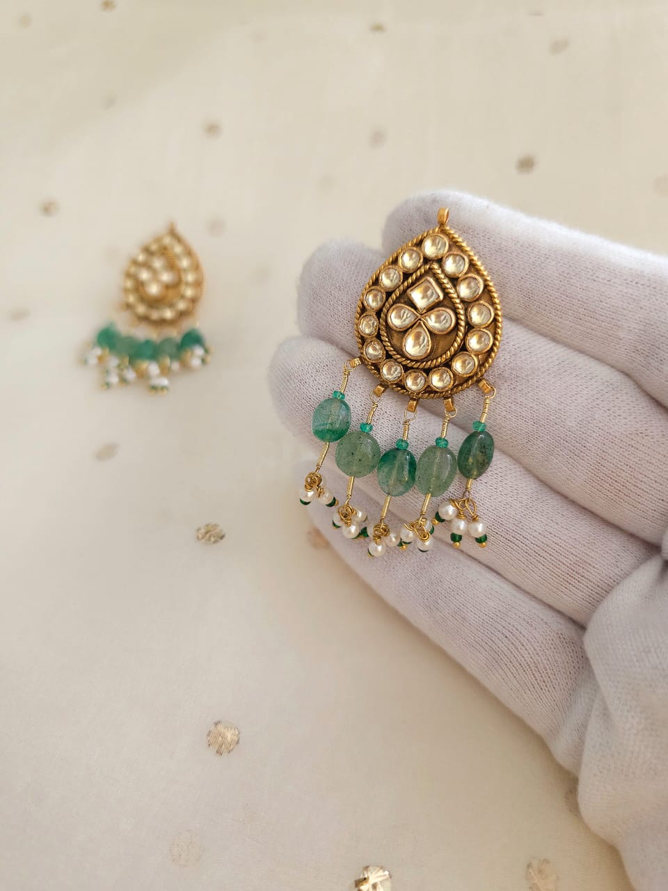 Green sophie earrings