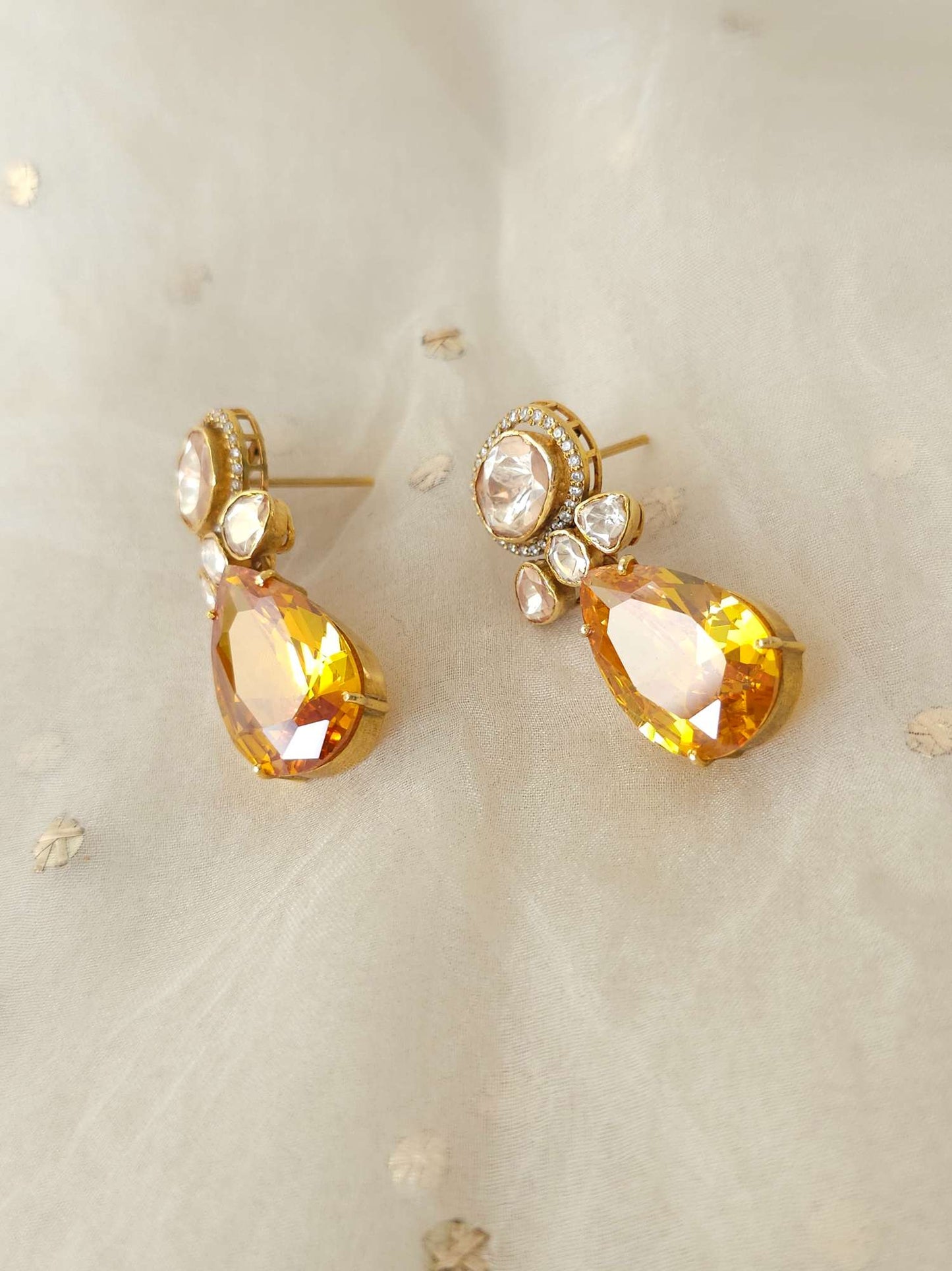 Palmeria silver earrings