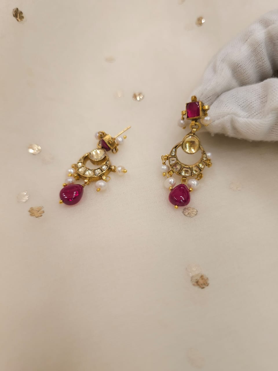 Rakta kamal light earrings