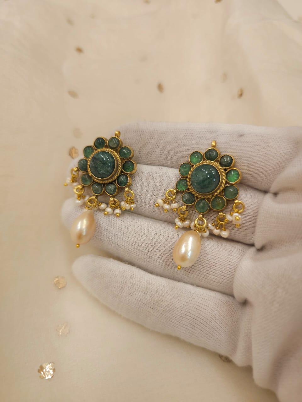 Falak phool pearl studs