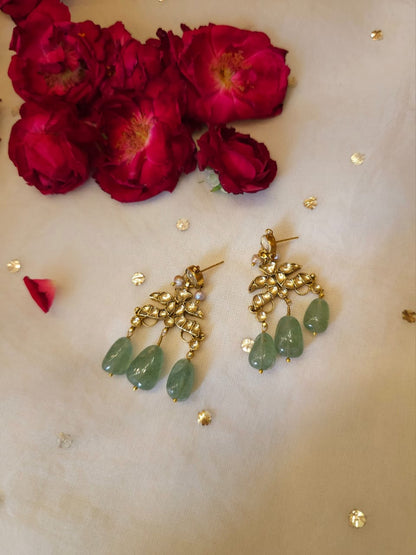 Twin peacock earrings