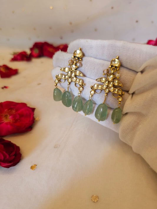 Twin peacock earrings