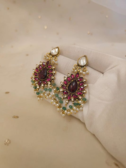 Pushkara rhodolite earrings