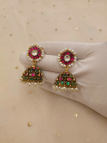 Nainitaal cherry jhumka earrings