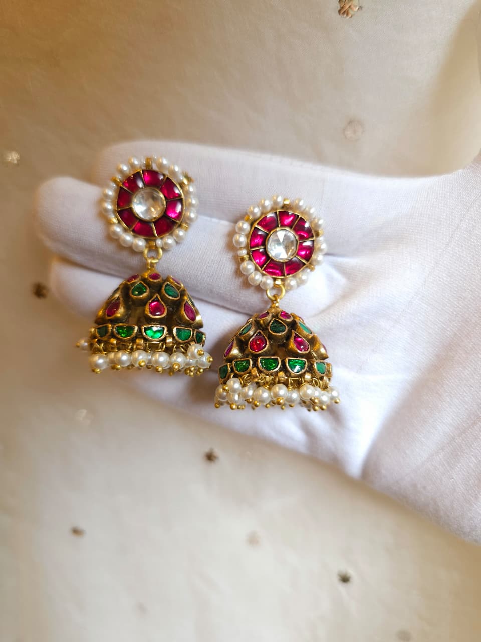 Nainitaal cherry jhumka earrings