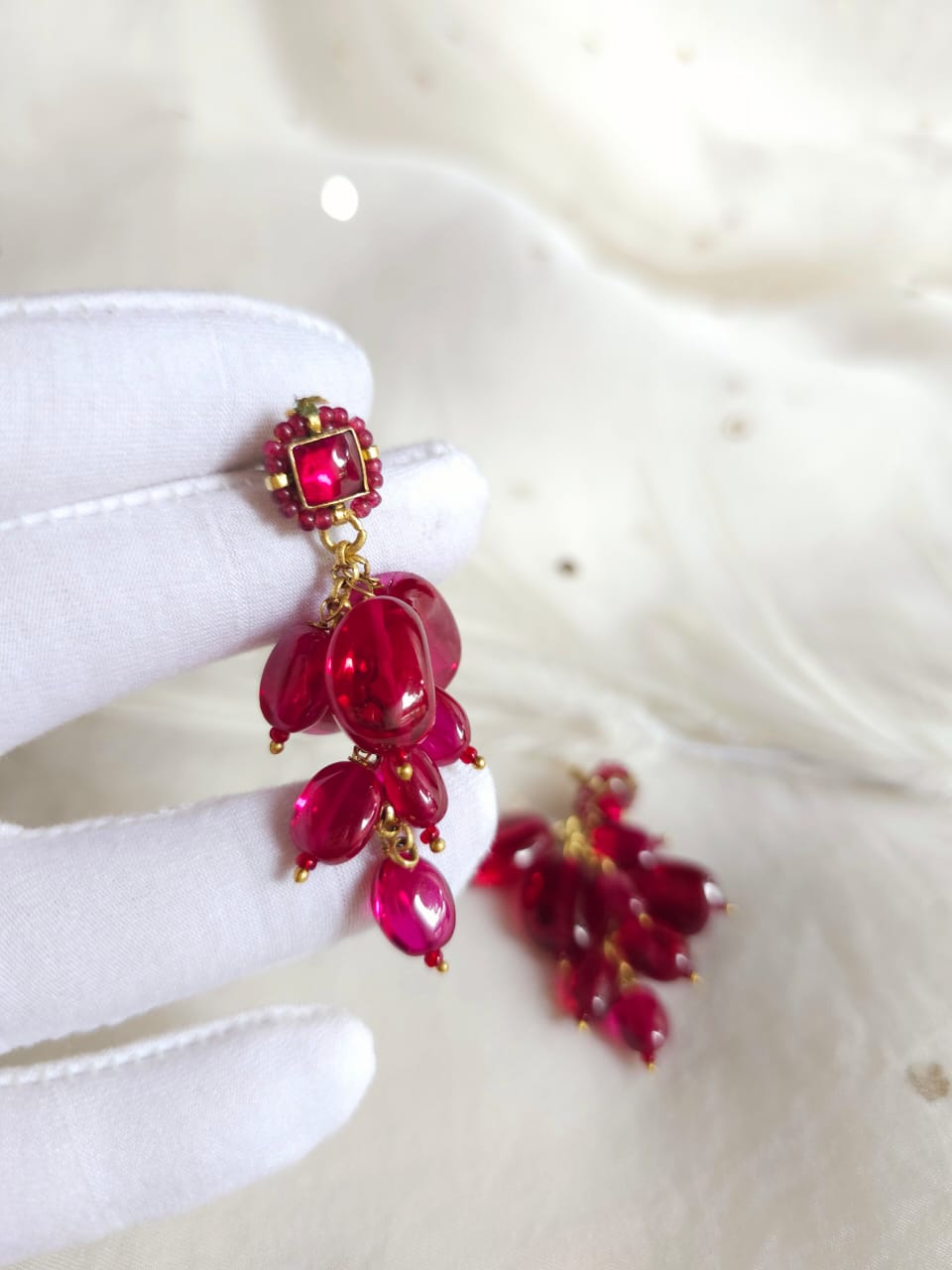 Syrah spinel earrings