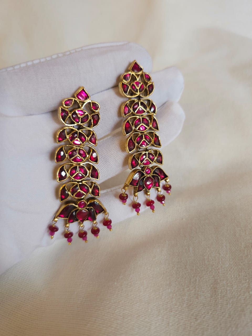 Red regalia earrings