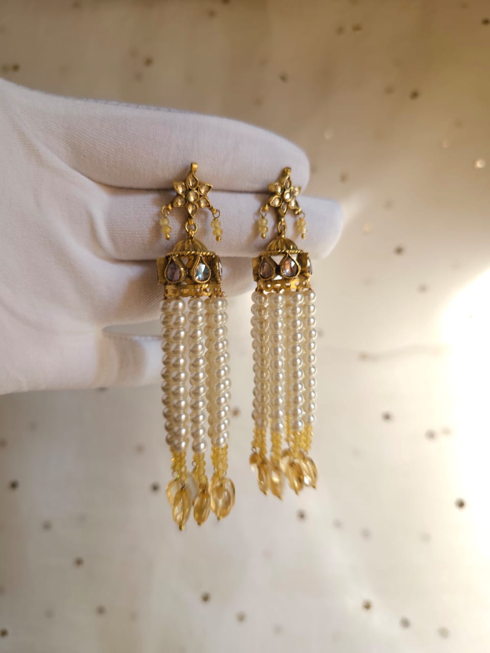 Suvarna citrine jhumkas