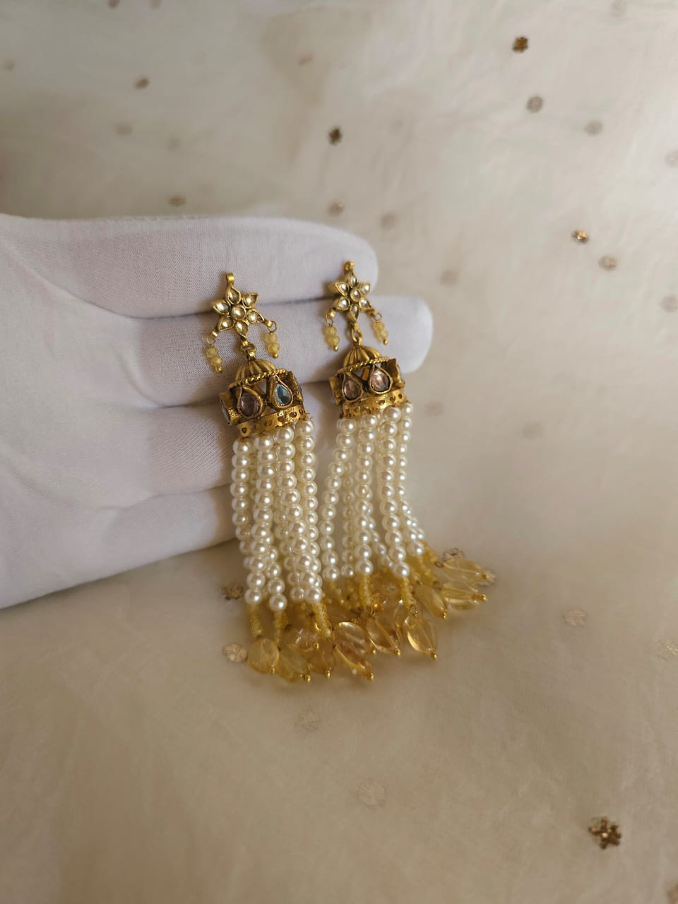 Suvarna citrine jhumkas