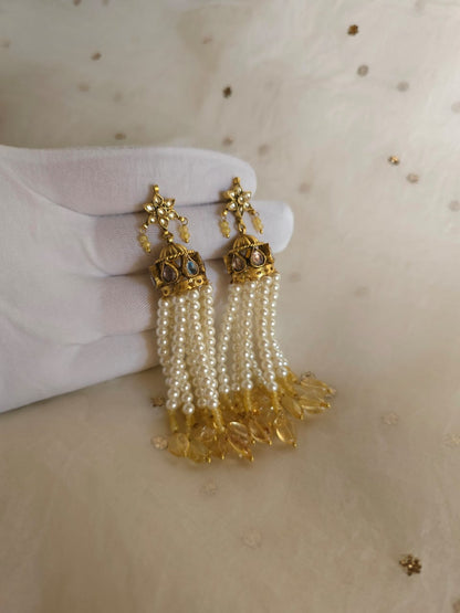 Suvarna citrine jhumkas