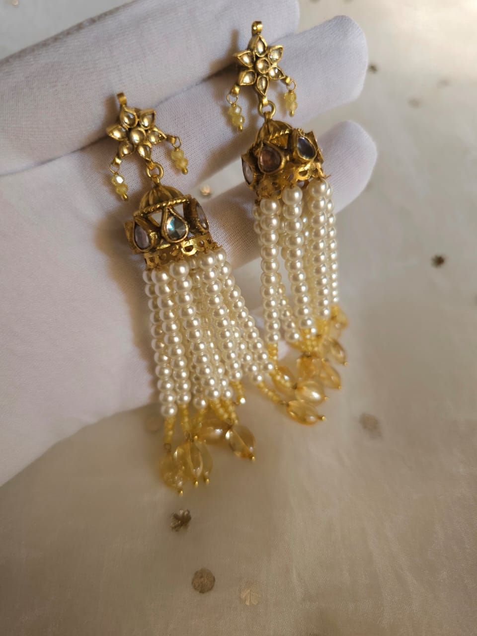 Suvarna citrine jhumkas
