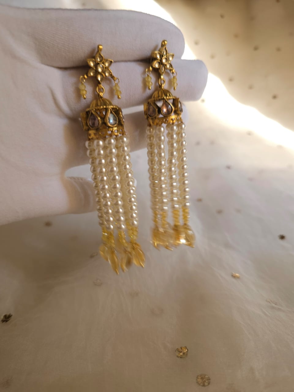 Suvarna citrine jhumkas