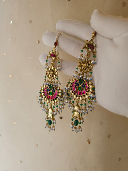Vasant gangaur chandbali earrings