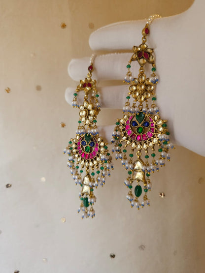 Vasant gangaur chandbali earrings