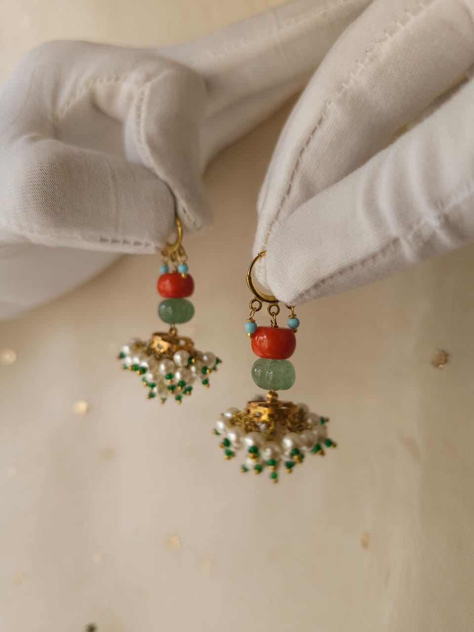 Chilka blush earrings