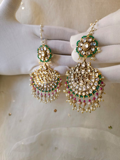 Golden belle antique chandbali