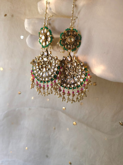 Golden belle antique chandbali