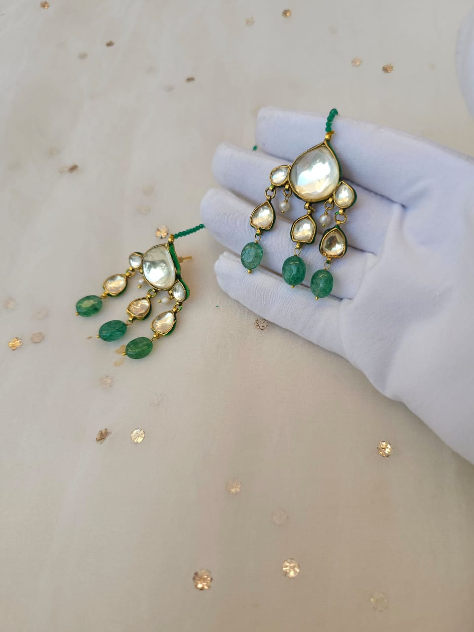 Belasagar green earrings