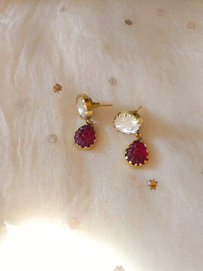 Divine carmine earrings