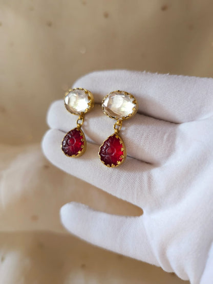 Divine carmine earrings