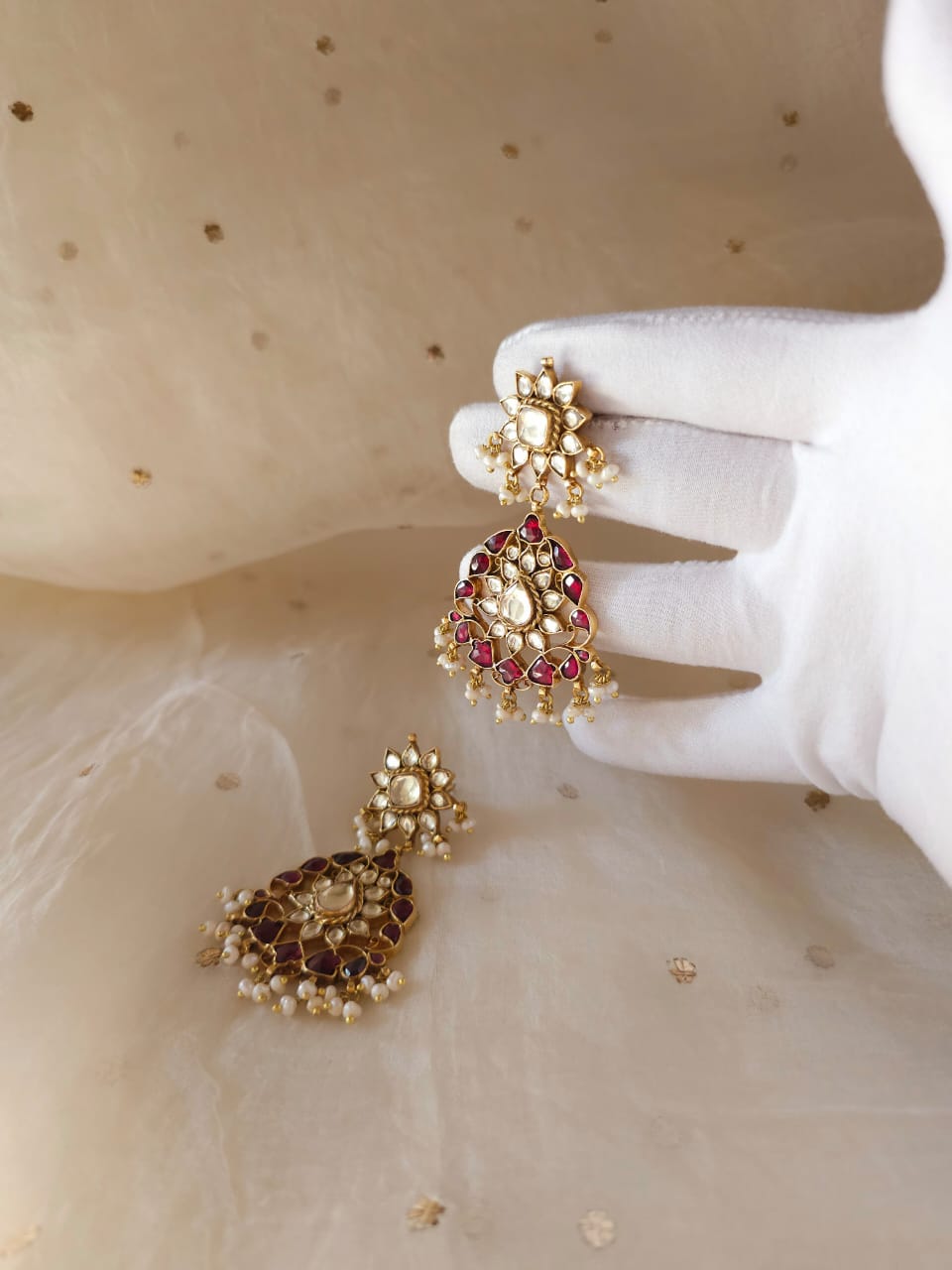 Pride of 19th century alloy earrings