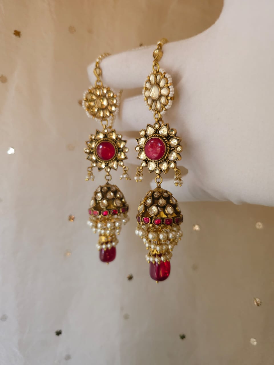 Divine kanchanmala jhumkas