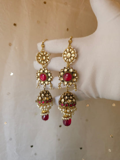 Divine kanchanmala jhumkas