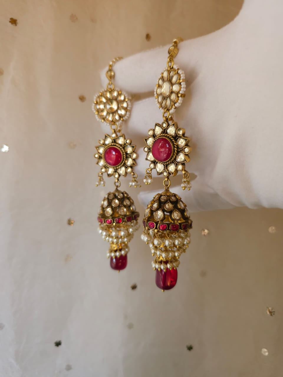 Divine kanchanmala jhumkas