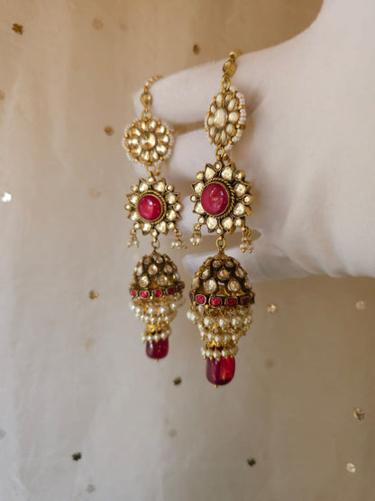 Divine kanchanmala jhumkas