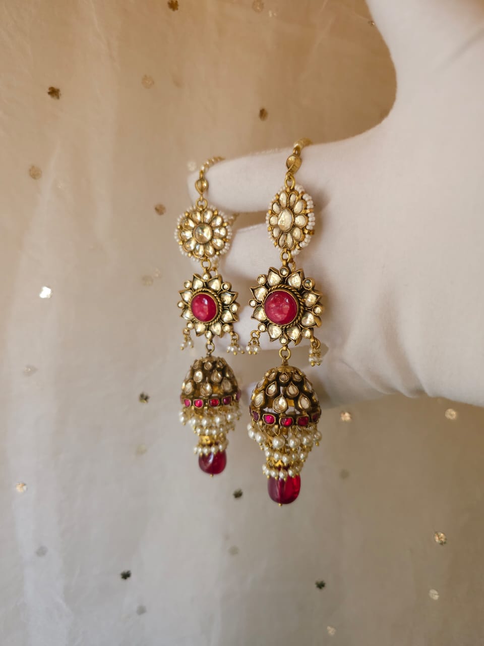 Divine kanchanmala jhumkas